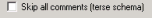Remove all comment lines (terse output)