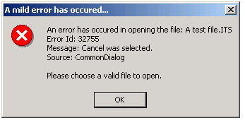 Mild Error Messages