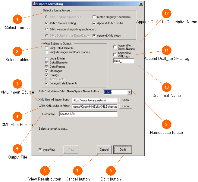 Export Formating (Old Style)