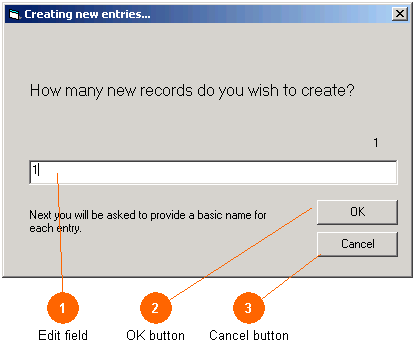 Creating new entries...