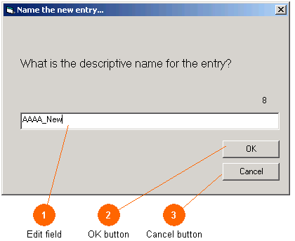 Name the new entry...