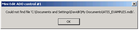 Missing ATIS DB alert